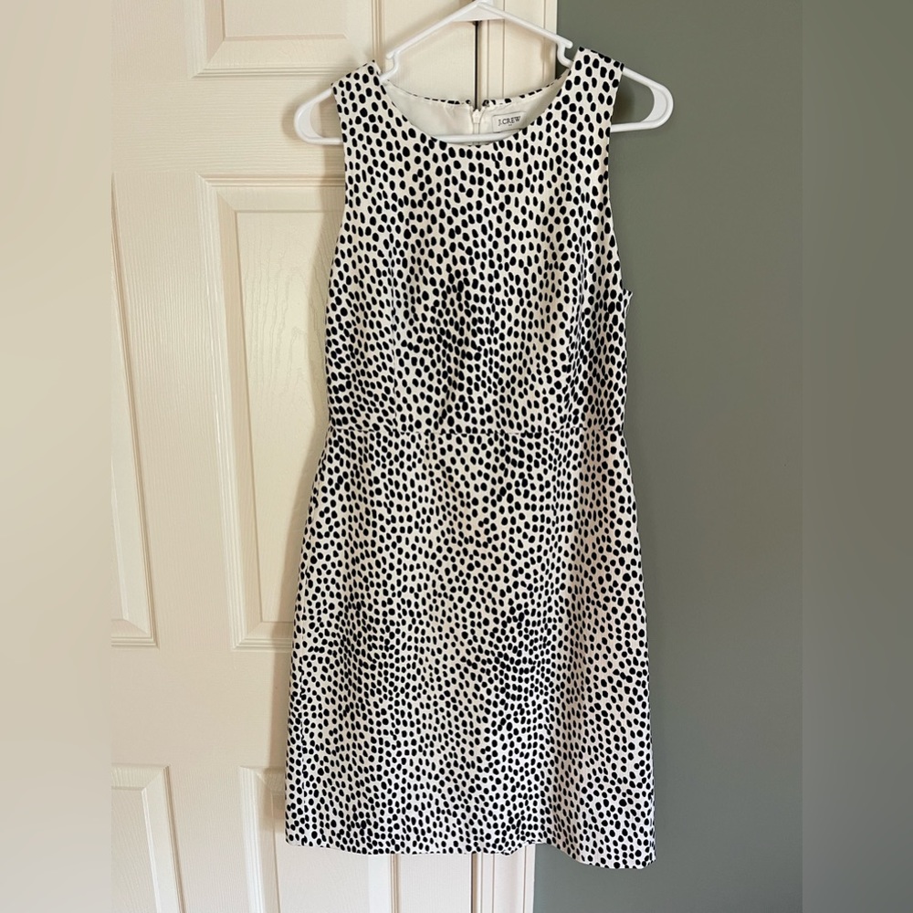 J.Crew sleeveless black and white dress